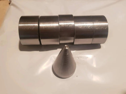 17 Degree Folding Die Set And Folding Cone 5 Piece Jewelry Making Tool For Coin Rings Self Centering Stainless Steel Hole Punch