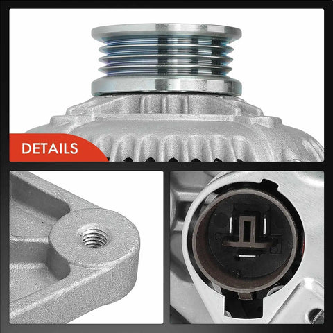 Detail close-up of Isuzu Trooper Alternator Replacement For 1992 1993 1994 1995, 12V 60A/75A, 4-Groove Pulley Clockwise Rotation