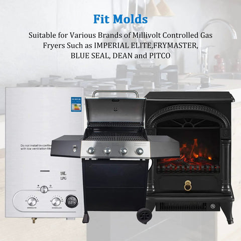 Collage of three home gas appliances: white 18L LPG water heater, stainless steel gas grill, and black ornate gas fireplace stove.