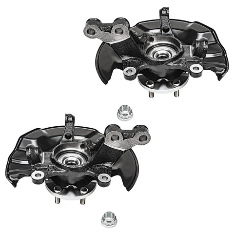 Two Piece Front Steering Knuckle Replacement Kit For 2009 To 2013 Toyota Corolla Matrix, Includes Front Steering Knuckles And Wheel Bearing Hubs Assembly