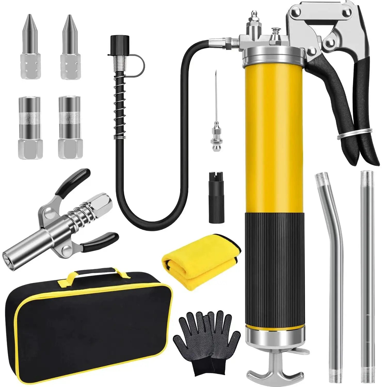 heavy duty grease gun kit - 8000 PSI Power for Perform...
