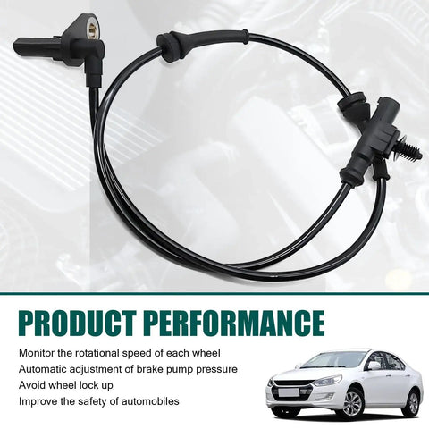 Rear-left wheel speed sensor (ABS) in black, OEM #3630050U2010, direct-fit, compatible with Heyue models