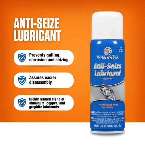 Anti Seize Lubricant For Metal Assembly And Disassembly, Aluminum Copper Graphite Blend, 12 Oz Aerosol Can, prevents galling