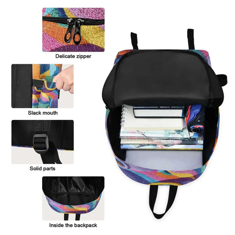 Open Insulated Lunch Box Backpack With Laptop Sleeve Fits 15.6 Inch For Women And Men Lightweight Scratch Resistant Nylon Daypack