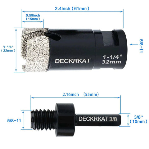 Diamond Core Drill Bit One And A Quarter Inch Vacuum Brazed Hole Saw for granite quartz porcelain tile, 1-1/4 inch size