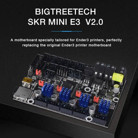 Silent 32Bit SKR Mini E3 V2 Control Board with TMC2209 UART Drivers for Ender printers, showing board layout and components.