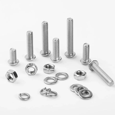 Nuts And Bolts Assortment Kit With 146 Pieces Stainless Steel Hardware Set Including M6 Screws In 7 Sizes 6 To 30mm Button Head Socket Cap Screws Nuts Bolts Washers And Washer Assortment For DIY Projects Home Auto Shop