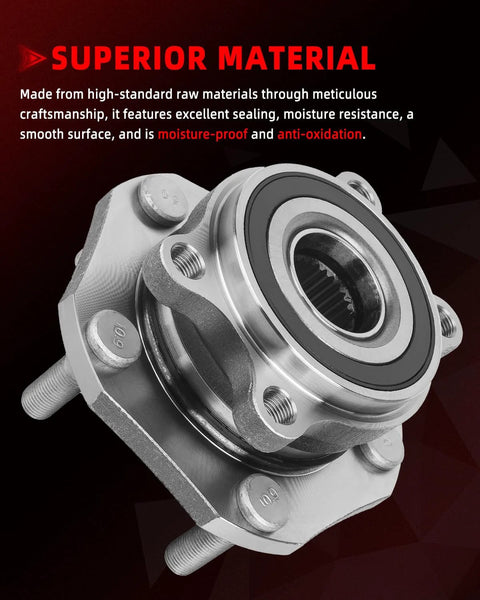Front view of Rear Wheel Hub Bearing Assembly 512518 Pair For Subaru Forester 2014-2018 Impreza 2012-2021 with superior material features