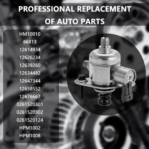 High Pressure Fuel Pump Drop In Replacement Direct Fit For Chevrolet Camaro Traverse GMC Acadia visible with specifications
