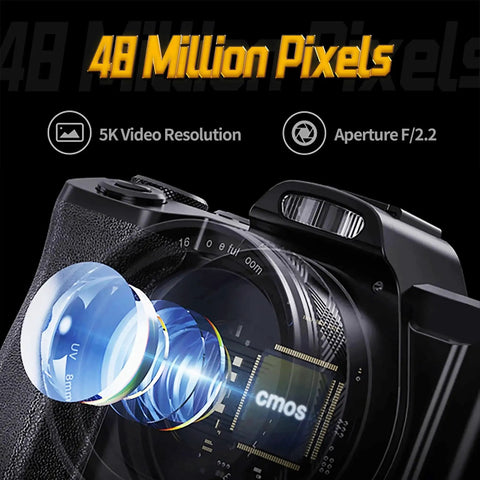 Rugged Intrinsically Safe Digital Camera With 5K Resolution And 48MP Sensor, Autofocus, Explosion-Proof Zone 1 lens and specs view