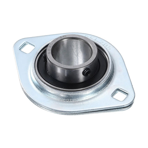 Pillow block bearing SBPFL205-16, steel flange-mounted housing with 1 in bore, front view.