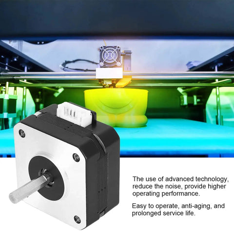 Nema 17 Stepper Motor For 3D Printers And CNC DIY Robots 12V 0.7A alloy construction showing 3D printer use