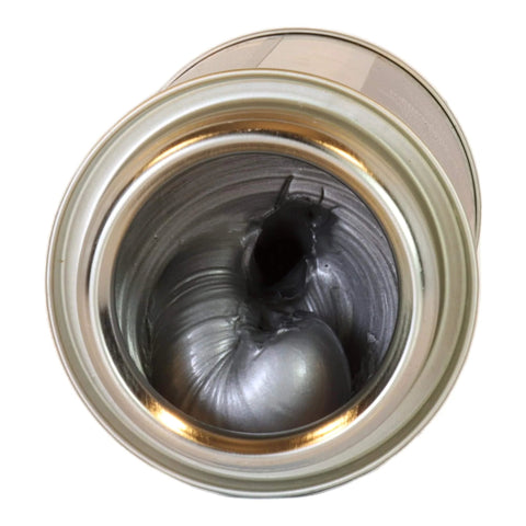 Top view of open can showing contents of Copper Based Anti Seize Lubricant With Brush Top For Brake Calipers Spark Plugs And Exhaust Bolts