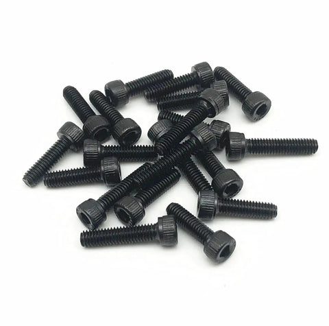 100 Pack M3 X 8mm Hex Socket Head Cap Screws 12.9 Grade Alloy Steel Black Oxide Finish Full Thread Bolts scattered view