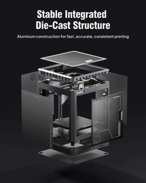 Exploded view of Centauri Carbon CoreXY 3D Printer With Auto Calibration 320C Nozzle Built In Camera Plug And Play Ready To Print.