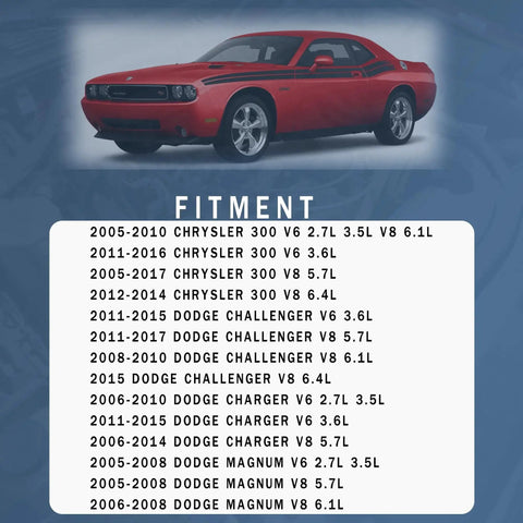 Drop-In Fuel Pump Assembly For 2005-2015 Chrysler 300, 2008-2015 Challenger, 2007-2015 Charger, 2005-2008 Magnum Fitment Chart