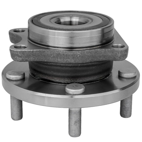 Front view of Four Piece Front And Rear Wheel Bearing Hubs Assembly For Subaru Legacy Outback Forester WRX STI Ascent 2015 Through 2021 Five Lug Design Durable Wheel Hub Set For Your Ride All Wheel Drive Subarus