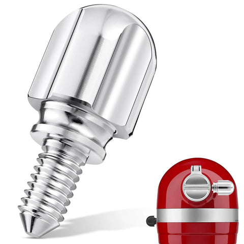 1.65 Inch Attachment Knob Thumb Screws for Kitchen Mixers Chrome Finish 6061 Aluminum Upgrade Replacement Parts installed on mixer