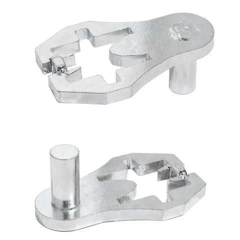 Four Piece T-Post Gate Hinge Pins Set, heavy duty powder coated steel for farm and garden gates, rust resistant, quick install, top view