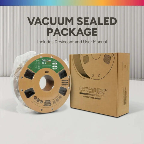 High-Strength ABS 1.75mm Filament For 3D Printers, Heat Resistant And Low Warping Black 1kg Spool with packaging