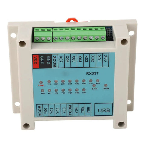 Front view of Programmable Logic Controller PLC Position Switch for 12V to 24V systems with indicator lights and terminals.