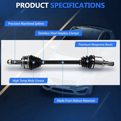 Honda Civic Front CV Axle Assembly 2014 2015 1.8L Auto Tranny FWD EX EXL HF LX SE Sedan Hatchback Left Right Driver Passenger Side CV Joint Shaft Direct Fit with specifications