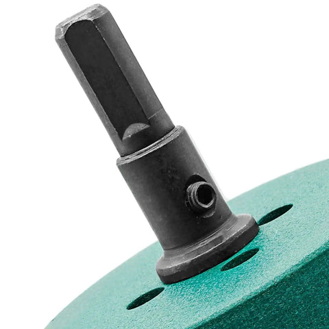 Close-up of 2.75 Inch Hole Saw With Arbor For Smooth As Butter Cuts In Wood Plastic Fiberboard Drywall Cornhole Boards HSS Bi Metal Cutter Kit By Qjaiune 70mm With Center Bits And Allen Wrench