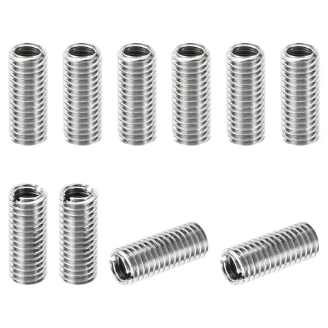PATIKIL stainless steel thread adapter sleeves, 10 pcs, M8×1.25 male to M6×1 female, 20mm length