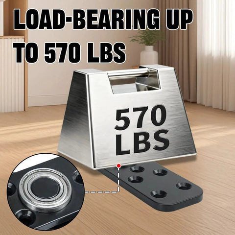 Hidden Pivot Door Hinge Kit For Bookshelf Doors With Silent 360 Rotation Heavy Duty Concealed Hardware 570 lbs load capacity image