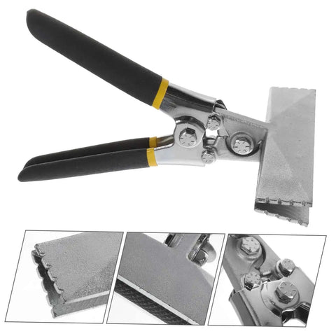 6 Inch Metal Bending Pliers For Sheet Metal With Flat Bar Bender Manual Seaming Tool Non Slip Double Layer Pitted Handle