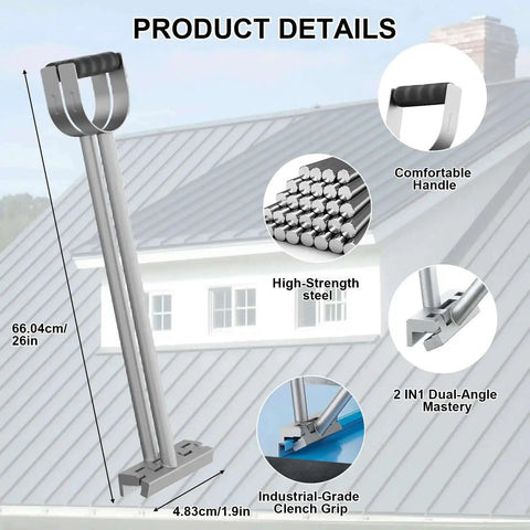 Sheet Metal Bender And Hand Seamer for 0.8 to 1 mm Metal 90 to 180 Degree Adjustable Roofing Tool, product details illustration