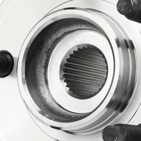 Close-up of wheel hub bearing from Front CV Axle Shaft Kit With Wheel Hub Bearings And ABS For 2003 To 2009 Ford Ranger And 2002 To 2005 Explorer Sport Trac Left And Right Front Axles 4 Piece Replacement Set.