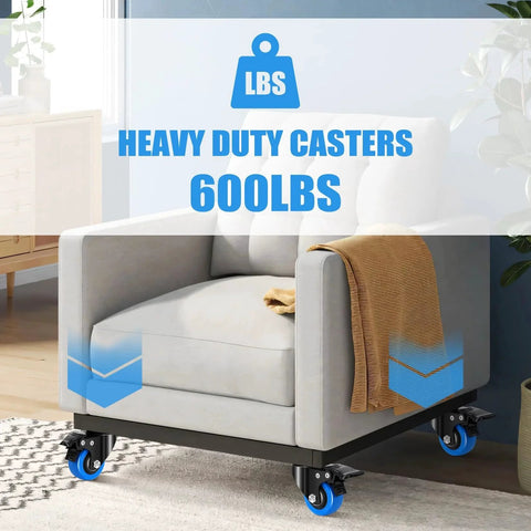 Chair with 2 Inch Caster Wheel Set Of 8 Heavy Duty Swivel Casters With Brakes 1200 Lbs Capacity, on carpet next to plant.
