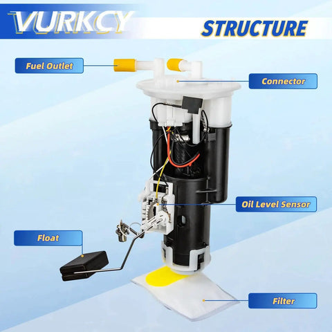 Diagram of Electric Fuel Pump Assembly With Sending Unit For Acura CL 2001 2002 V6 3.2L And Acura TL 1999 2001 V6 3.2L