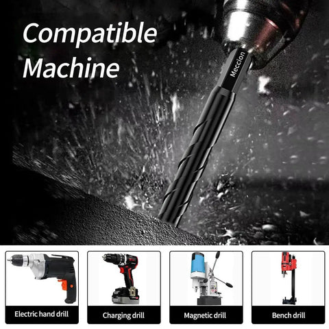 Pro Grade Workhorse Multi Material Drill Bit Set Meccion One Eighth Inch By Three Point Six Inch Cross Tip Tungsten Carbide in use