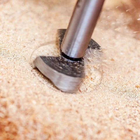 Close-up of Pro Grade Forstner Drill Bit 53mm Tungsten Carbide Wood Hole Saw Auger Opener for smooth precise wood holes