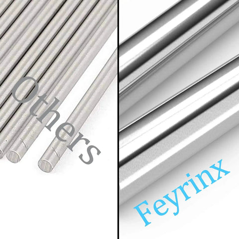Two Piece Chrome Plated Linear Rail Rod 10mm By 350mm For CNC 3D Printer And DIY Machines Case Hardened To 55 To 60 HRC comparison