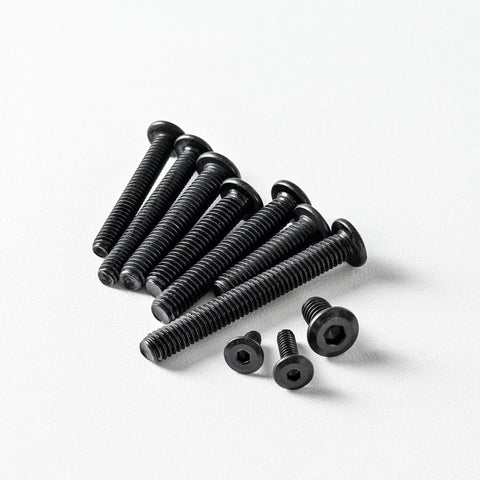 Flat Head M5 X 20mm Hex Socket Cap Screws Bolts Kit 25 Pack Black Oxide 304 Stainless Steel 18 8 With Hex Key Bright Finish
