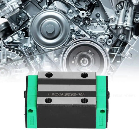 Front view of Heavy Duty Linear Slider Block For CNC Machines And Industrial Automation, HGH25CA Steel Rail Slider Block.