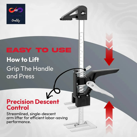 Two Pack 12 Inch Lever Tool Lifts Labor Saving Handle Set For Wall Tile Locator And Cabinet Lifting No Sweat Easy Grip