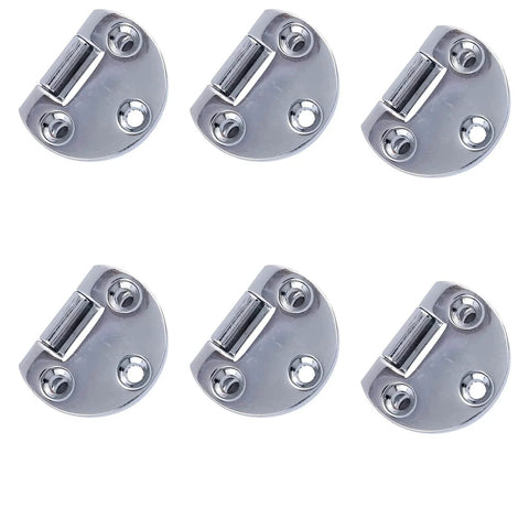 6 Pcs Zinc Alloy Flip Door Hinges 90 Degree Folding Butt Hinges For Table Desk Wardrobe Durable Hardware displayed in a set of six