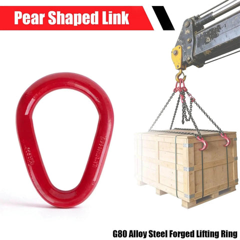Pear Shaped Lifting Link Forged G80 Alloy Steel Teardrop Design with crane lifting wooden crate
