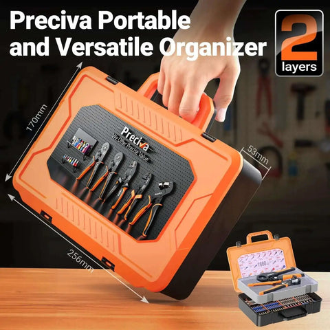 All In One Ferrule Crimping Tool Kit With Wire Stripper, Self Adjusting Ratchet Crimp Tool, in sturdy carry case with tools