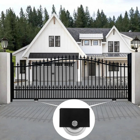 4 Inch V-Groove Gate Wheel With Welded Bracket Box For Sliding Inverted V Track Gates Up To 3000 Lbs Dual Sealed Bearings