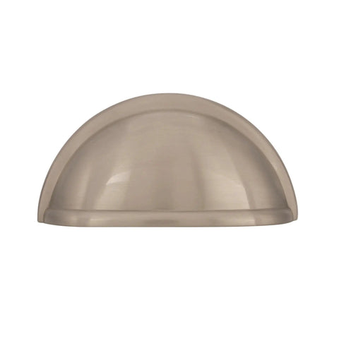 Traditional Cup Pull Cabinet Handle in Satin Nickel, 3 Inch Center-to-Center
