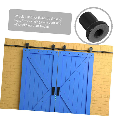 Four Piece Carbon Steel Track Spacers For Sliding Barn Doors Replacement Hardware Kit No Fuss Install Built To Last Compatible With Flat Track Systems Sturdy Connectors For Easy Wall Mount And Smooth Door Alignment