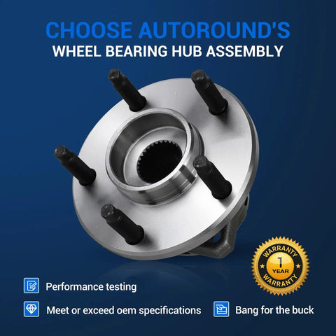 513214 Front Wheel Bearing Hub Assembly Fits Chevy Malibu 2004-2012, Cobalt And HHR 2008-2010, Pontiac G6 2005-2010, Saturn Aura 2007-2009, 5 Lug With ABS, Ready To Roll Drop-In Replacement For A Smooth Quiet Ride.