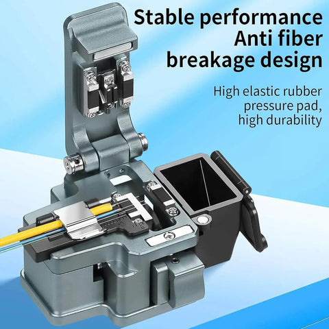 K1 Universal Fiber Cleaver For Fiber Optic Hot Melt And Cold Welding, Built-In Waste Box, 3-In-1 Cutting Tool