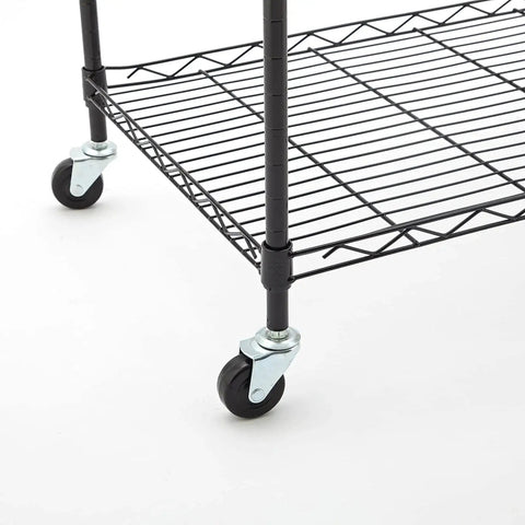 Heavy Duty Casters Set Of 4 With 1/4-20 Thread For Wire Shelving Racks Carts And Furniture, dual locking 2-inch swivel wheels mounted