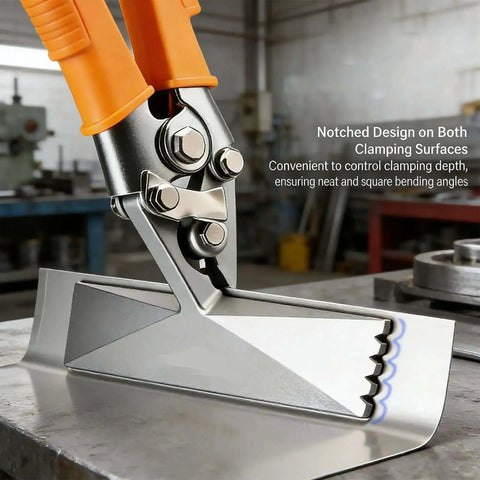 3 Inch Sheet Metal Hand Seamer With CRV Steel Body And TPR Handle, Straight Jaw Duckbill Pliers for bending metal sheet